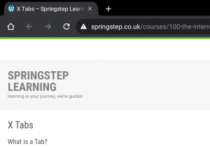 See an example of a browser tab